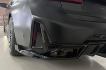 BMW 3 серия G20/G21 2018- гг. Задний диффузор B-Style LED для M-Sport 2023+, ABS фото 2