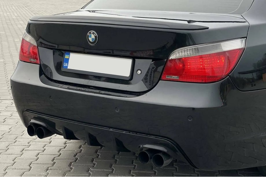 BMW 5 серия E60/E61 2003-2010 гг. Диффузор заднего бампера (для M-Sport, ABS) Фото 1