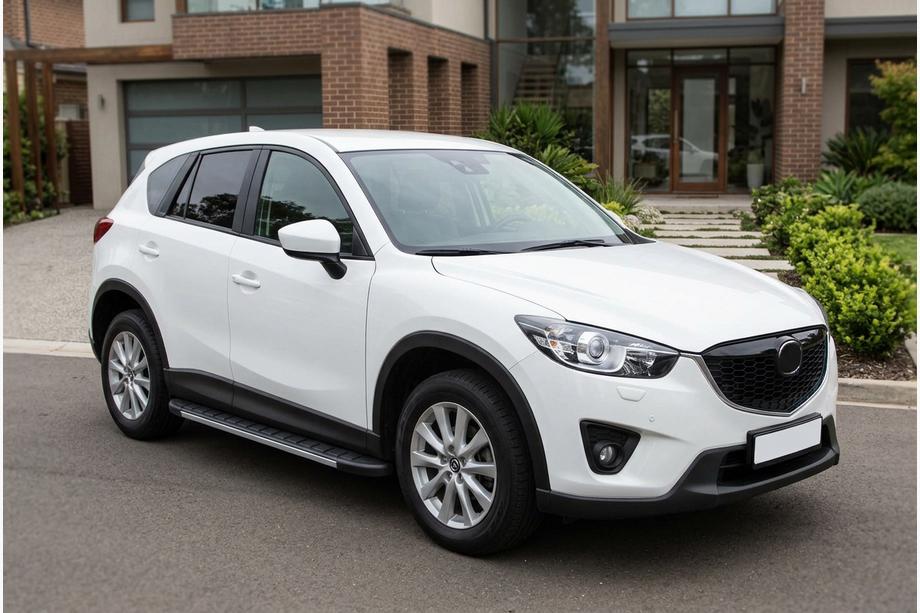 Mazda CX-5 2012-2017 гг. Боковые Подножки Duru (2 шт., Алюминий) Image