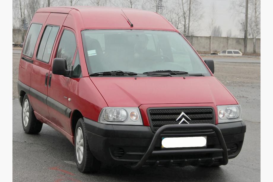 Fiat Scudo 1996-2007 гг. Кенгурятник WT003 Черный Нержавейка Image