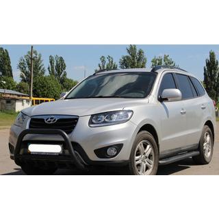 Кенгурятник WT003 Черный (Нержавеющая сталь) Hyundai Santa Fe 2 2006-2012 гг. фото 4