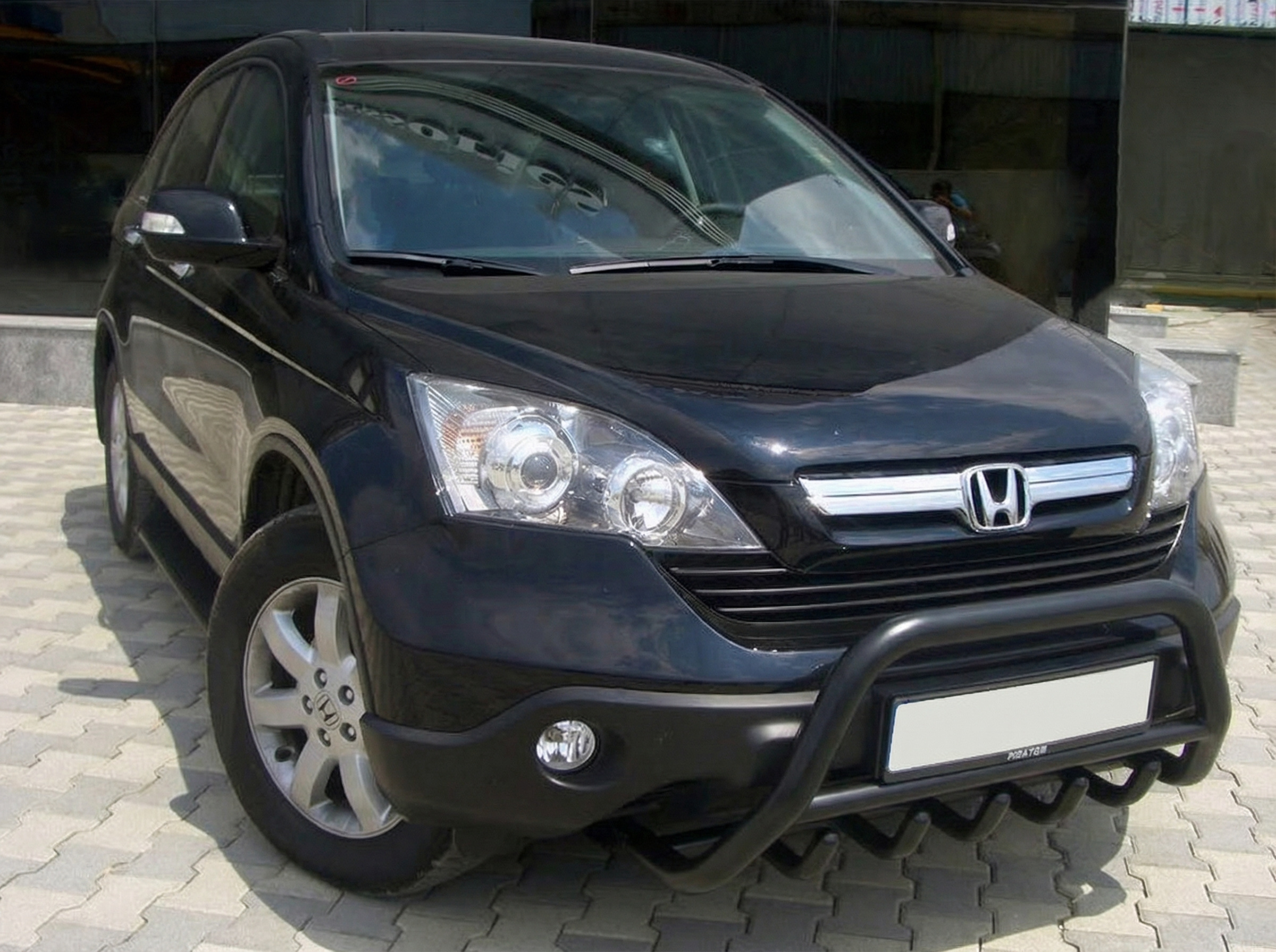 Кенгурятник WT003 Black (нерж.) для Honda CRV 2007-2011 рр