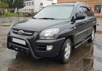 Kia Sportage 2004-2010 гг. Кенгурятник WT003 Черный (Нержавеющая сталь) фото 4