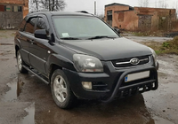 Kia Sportage 2004-2010 гг. Кенгурятник WT003 Черный (Нержавеющая сталь) фото 3