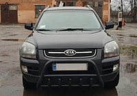 Kia Sportage 2004-2010 гг. Кенгурятник WT003 Черный (Нержавеющая сталь) фото 1