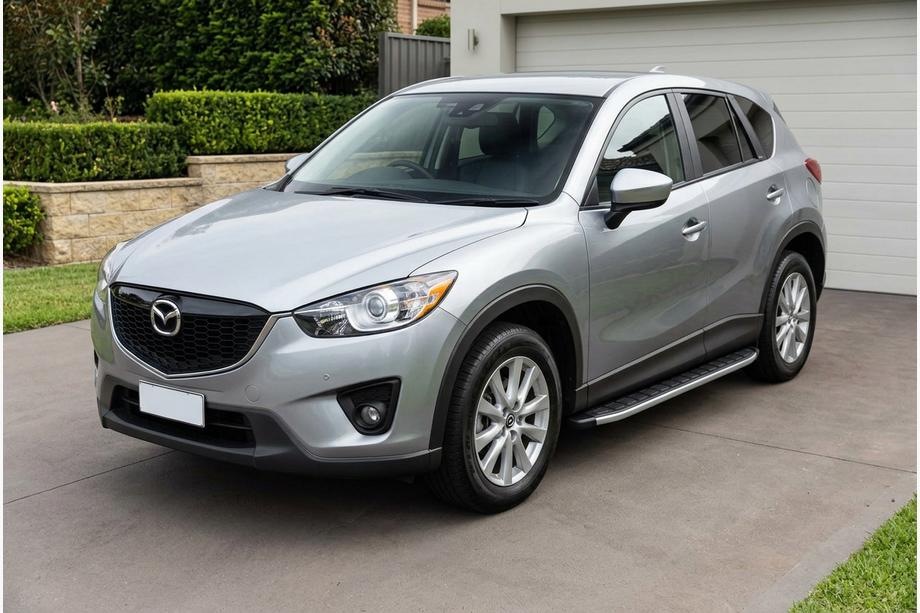 Mazda CX-5 2012-2017 гг. Боковые Подножки Fullmond (2 шт, алюминий) Image