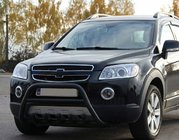 Chevrolet Captiva 2006-2019 гг. Передняя дуга WT003 Черная (нерж. сталь) фото 3