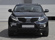 Kia Sportage 2010-2015 гг. Кенгурятник WT003 Черный (Нержавеющая сталь) фото 3
