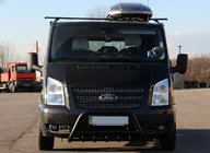 Ford Transit 2000–2014 гг. Кенгурятник WT003 Черный (2006-2014, Нержавеющая сталь) фото 3