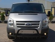 Ford Transit 2000–2014 гг. Кенгурятник WT003 Черный (2006-2014, Нержавеющая сталь) фото 5