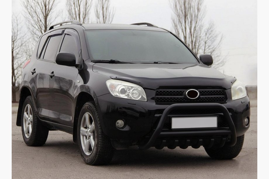 Toyota Rav 4 2006-2013 гг. Кенгурятник WT003 Черный Нержавейка Image