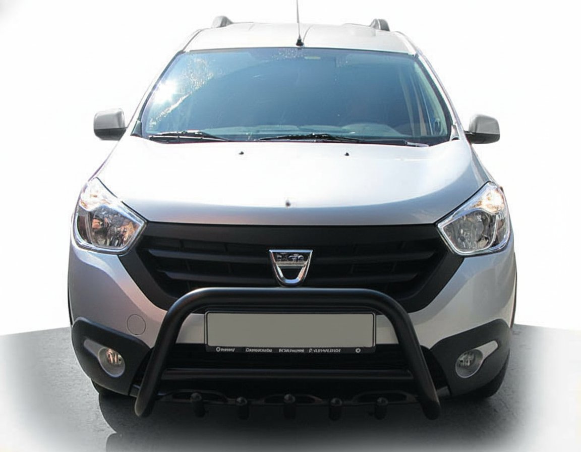 Кенгурятник WT003 Black (нерж.) Dacia Dokker
