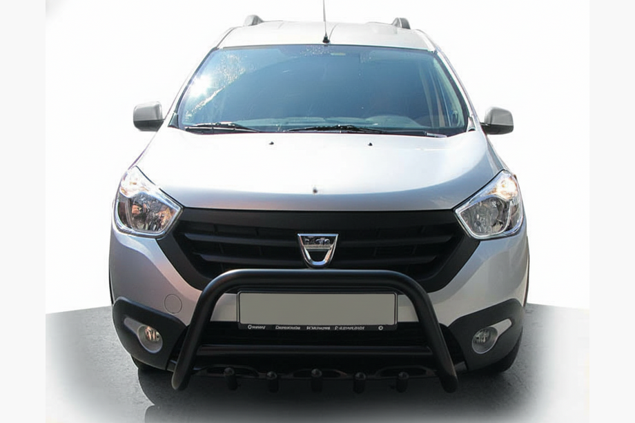 Dacia Dokker 2013-2022 гг. Кенгурятник WT003 Черный (Нержавеющая сталь) Image