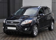 Ford Kuga 2008-2013 гг. Кенгурятник WT003 Черный (Нержавеющая сталь) фото 4