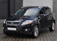 Ford Kuga 2008-2013 гг. Кенгурятник WT003 Черный (Нержавеющая сталь) фото 4