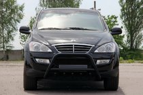 SsangYong Kyron 2005-2014 гг. Кенгурятник WT003 Черный Нержавейка фото 2