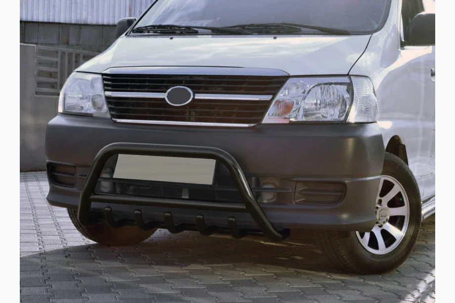 Toyota HiAce Кенгурятник WT003 Черный Нержавейка Image