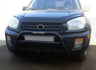 Toyota Rav 4 2001-2005 гг. Кенгурятник WT003 Черный Нержавейка фото 3