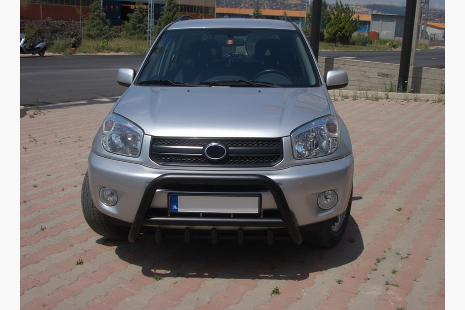 Toyota Rav 4 2001-2005 гг. Кенгурятник WT003 Черный Нержавейка Image