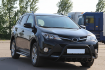 Toyota Rav 4 2013-2018 гг. Кенгурятник WT003 Черный Нержавейка фото 5