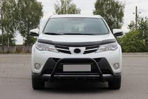 Toyota Rav 4 2013-2018 гг. Кенгурятник WT003 Черный Нержавейка фото 1