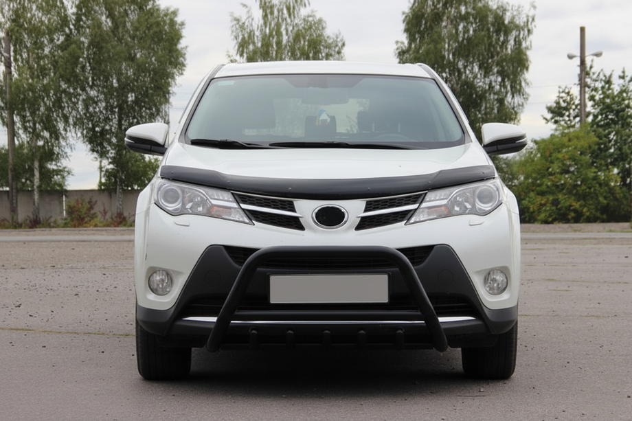 Toyota Rav 4 2013-2018 гг. Кенгурятник WT003 Черный Нержавейка Image