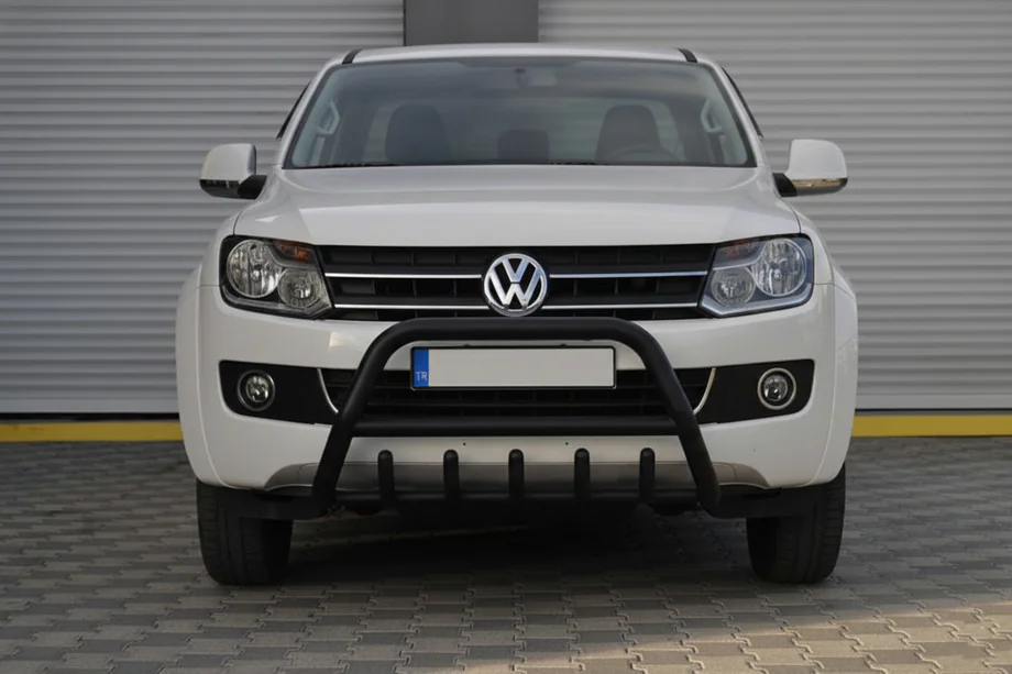 Volkswagen Amarok 2010-2022 гг. Кенгурятник WT003 Черный Нержавейка Фото 7