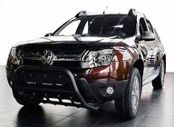 Renault Duster 2008–2017 гг. Кенгурятник без надписи WT003 Черный (нерж.) фото 1