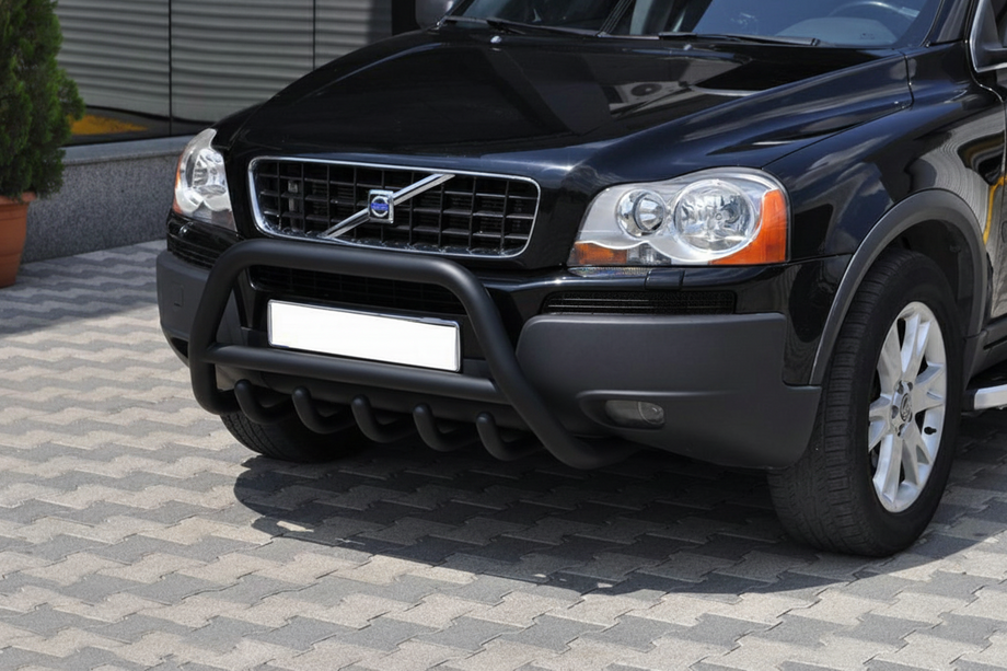 Volvo XC90 2002-2014 гг. Кенгурятник WT003 Черный (Нержавеющая сталь) Image
