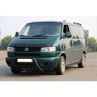 Кенгурятник WT004 Черный (Нержавейка) Volkswagen T4 Caravelle/Multivan 1990–2003 гг. фото 2
