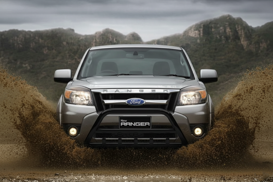 Ford Ranger 2007-2011 гг. Кенгурятник WT003 Черный Нержавейка Image