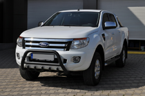 Ford Ranger 2011–2022 гг. Передняя защита WT003 Черная (Нержавейка) фото 4