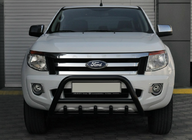Ford Ranger 2011–2022 гг. Передняя защита WT003 Черная (Нержавейка) фото 1
