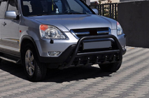 Honda CRV 2001-2006 гг. Кенгурятник WT003 Черный (Нержавеющая сталь) фото 5