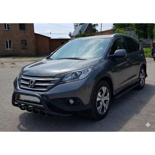 Передняя защита WT003 Черная (Нержавейка) фото 4