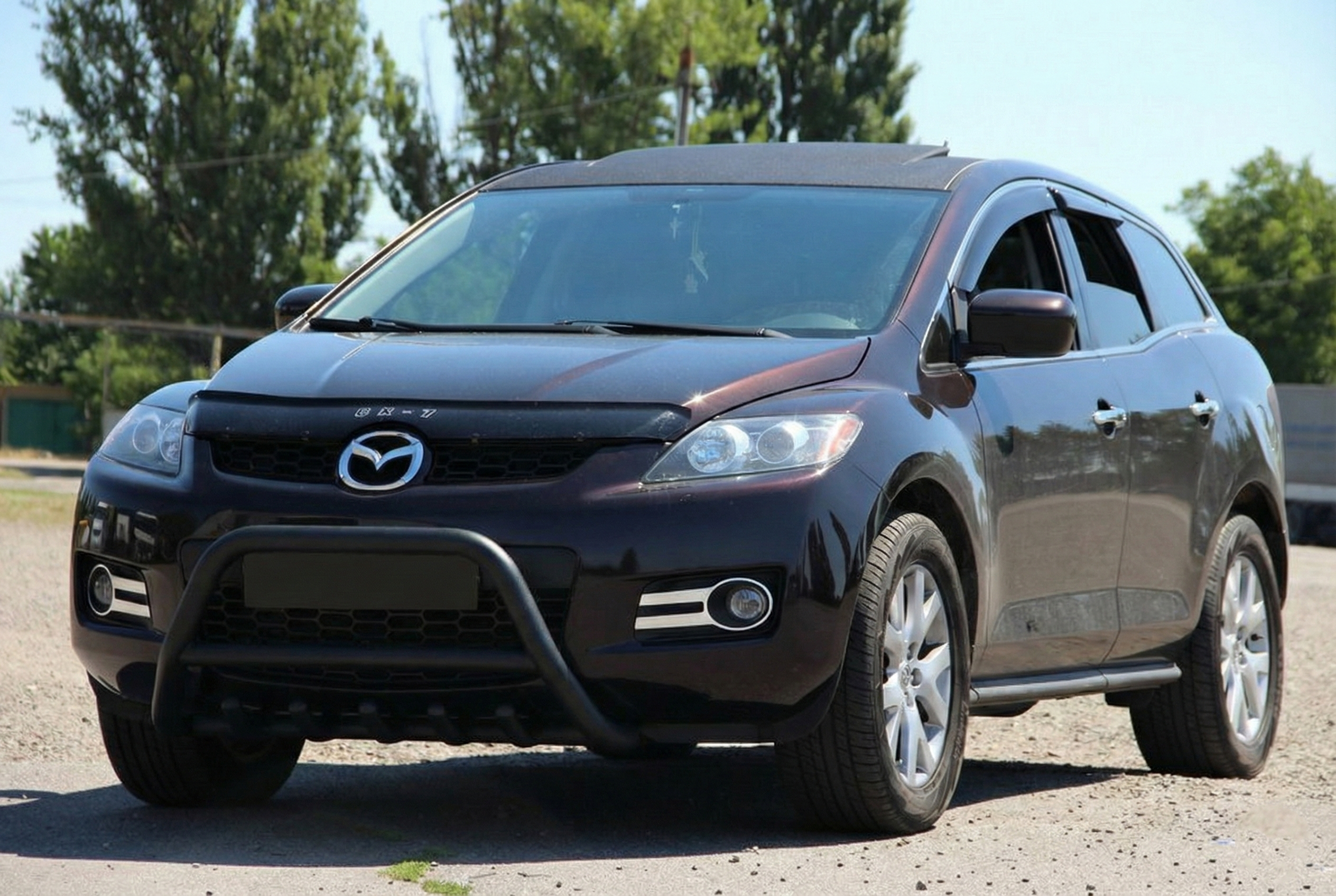 Передній захист WT003 Black (нерж.) для Mazda CX-7 2006-2012 рр