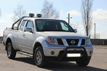 Nissan Navara 2006-2015 гг. Кенгурятник WT003 Черный Нержавейка фото 1
