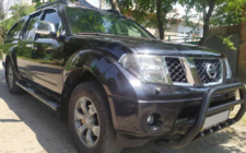 Nissan Pathfinder R51 2005-2014 гг. Кенгурятник WT003 Черный Нержавейка фото 1