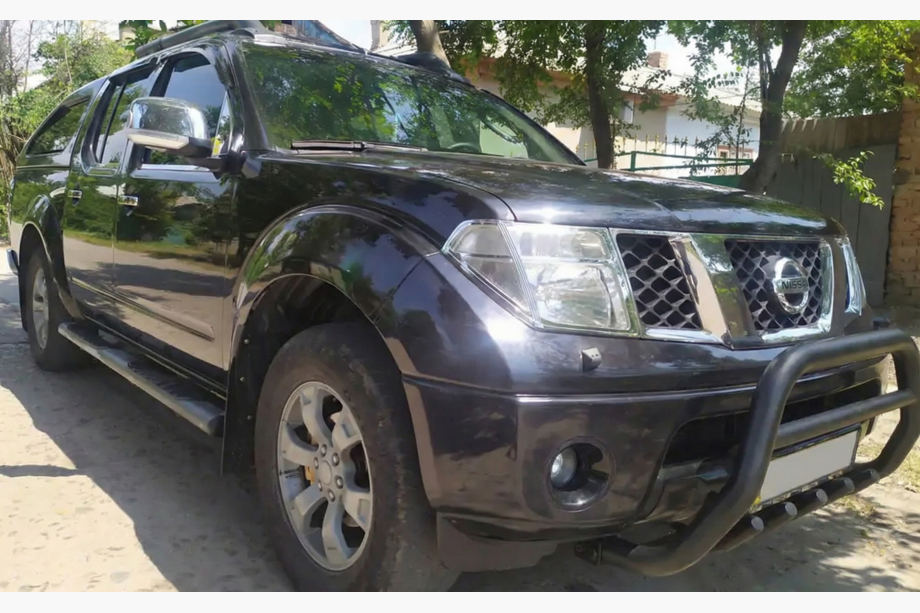 Nissan Pathfinder R51 2005-2014 гг. Кенгурятник WT003 Черный Нержавейка Image