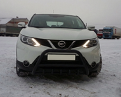 Nissan Qashqai 2014-2021 гг. Кенгурятник WT003 Черный Нержавейка фото 3