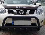 Nissan X-trail T31 2007-2014 гг. Передняя защита WT003 Черная (Нержавейка) фото 8
