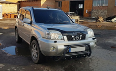 Nissan X-trail T31 2007-2014 гг. Передняя защита WT003 Черная (Нержавейка) фото 10