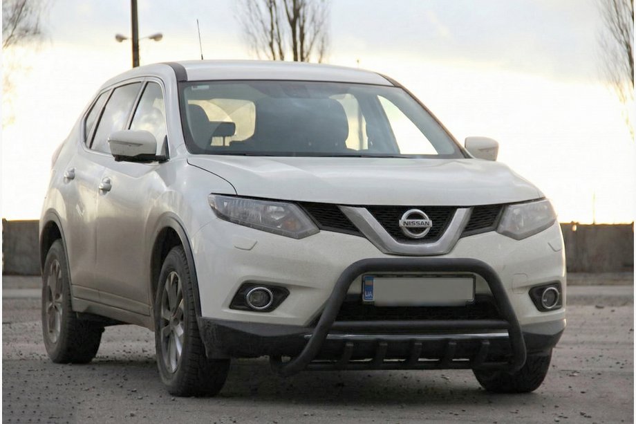 Nissan X-trail T32/Rogue 2014-2021 гг. Кенгурятник WT003 Черный Нержавейка Фото 1