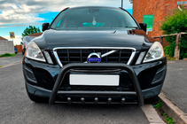 Volvo XC60 2009-2017 гг. Кенгурятник WT003 Черный Нержавейка фото 3