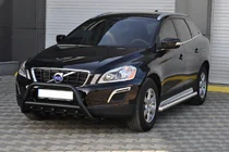 Volvo XC60 2009-2017 гг. Кенгурятник WT003 Черный Нержавейка фото 1