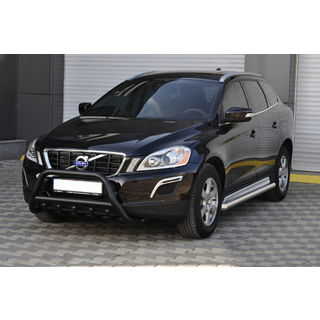 Кенгурятник WT003 Черный Нержавейка Volvo XC60 2009-2017 гг. фото 1