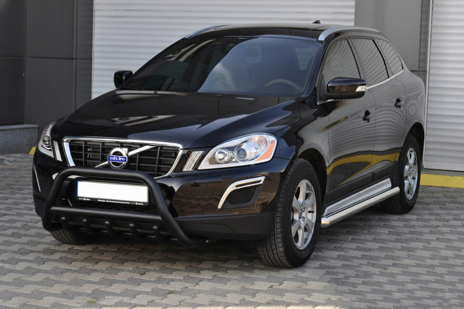 Volvo XC60 2009-2017 гг. Кенгурятник WT003 Черный Нержавейка Image
