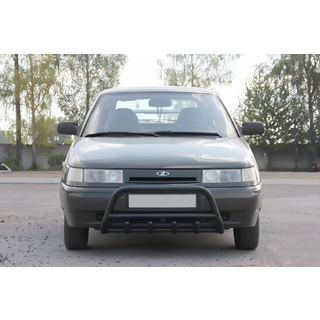 Кенгурятник WT003 Черный 60мм (Нержавеющая сталь) ВАЗ 2110-21115 1995-2015 гг. фото 3