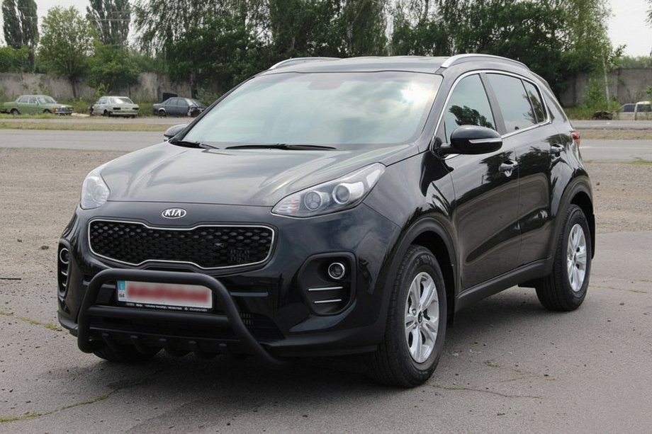 Kia Sportage 2015-2021 гг. Кенгурятник WT003 Черный Нержавейка Фото 5