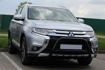 Mitsubishi Outlander 2012-2021 гг. Кенгурятник WT003 Черный (Нержавеющая сталь) фото 1